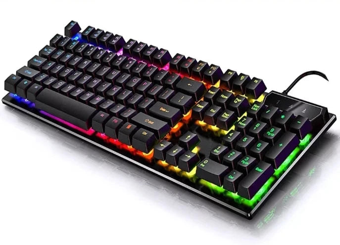 Teclado Gamer Semi-mecânico RGB LED retroiluminado