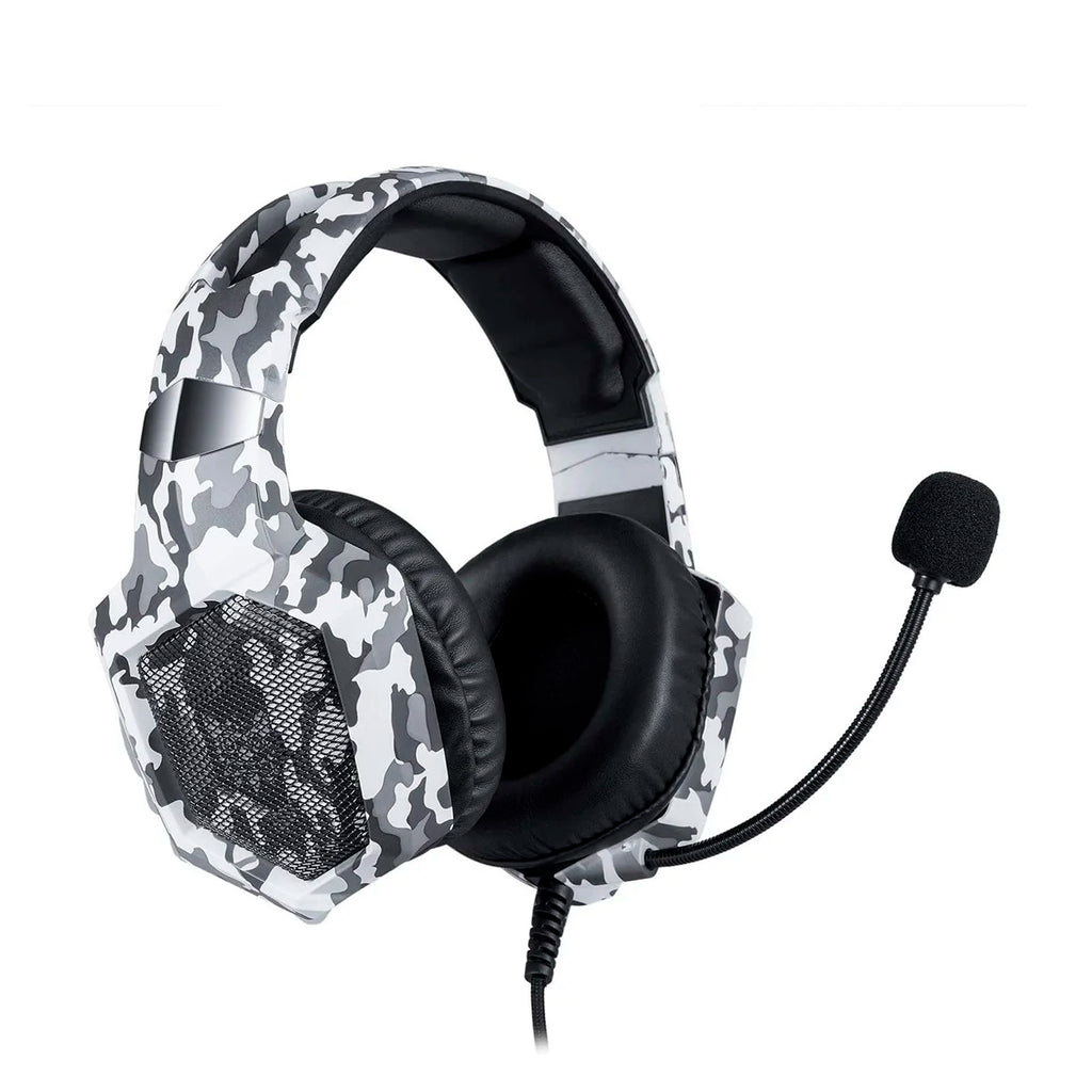 Headset Gamer Profissional Onikuma K8 Camuflado Branco