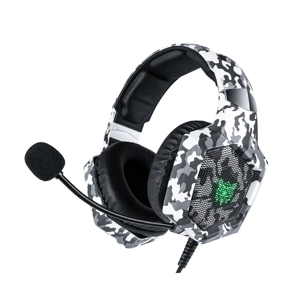 Headset Gamer Profissional Onikuma K8 Camuflado Branco