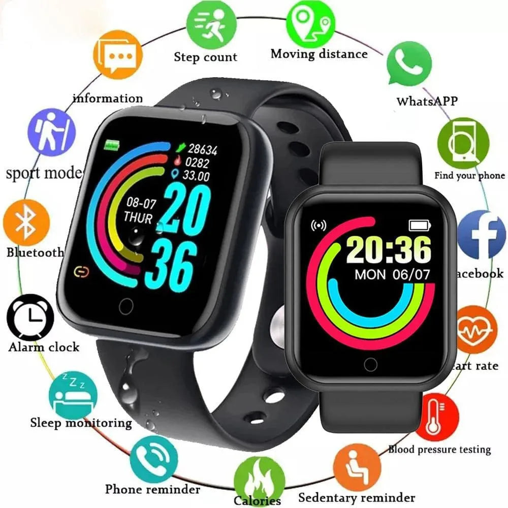 Smartwatch D20 - Relógio Inteligente y68 Esportivo