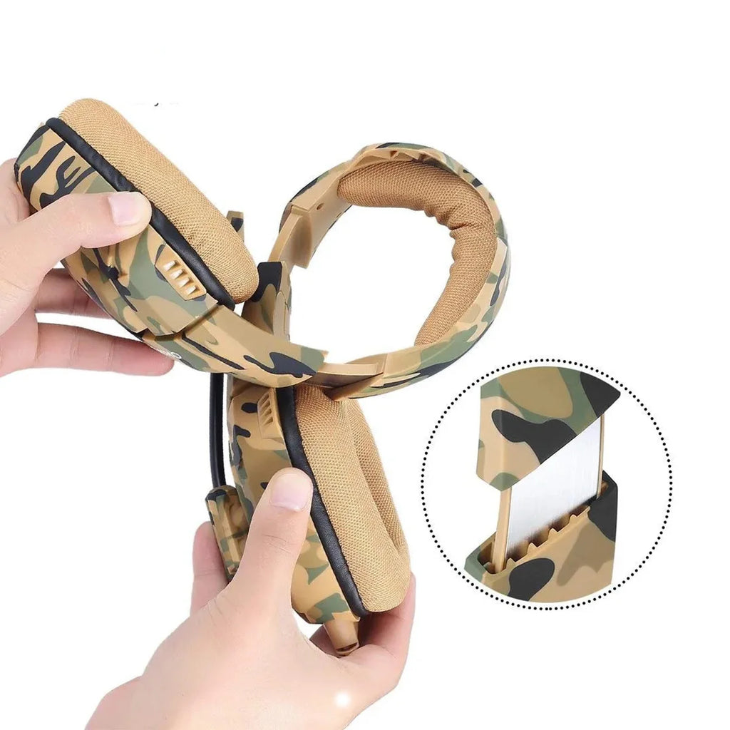 Headset Gamer Profissional Onikuma K1-B Camuflado Marrom
