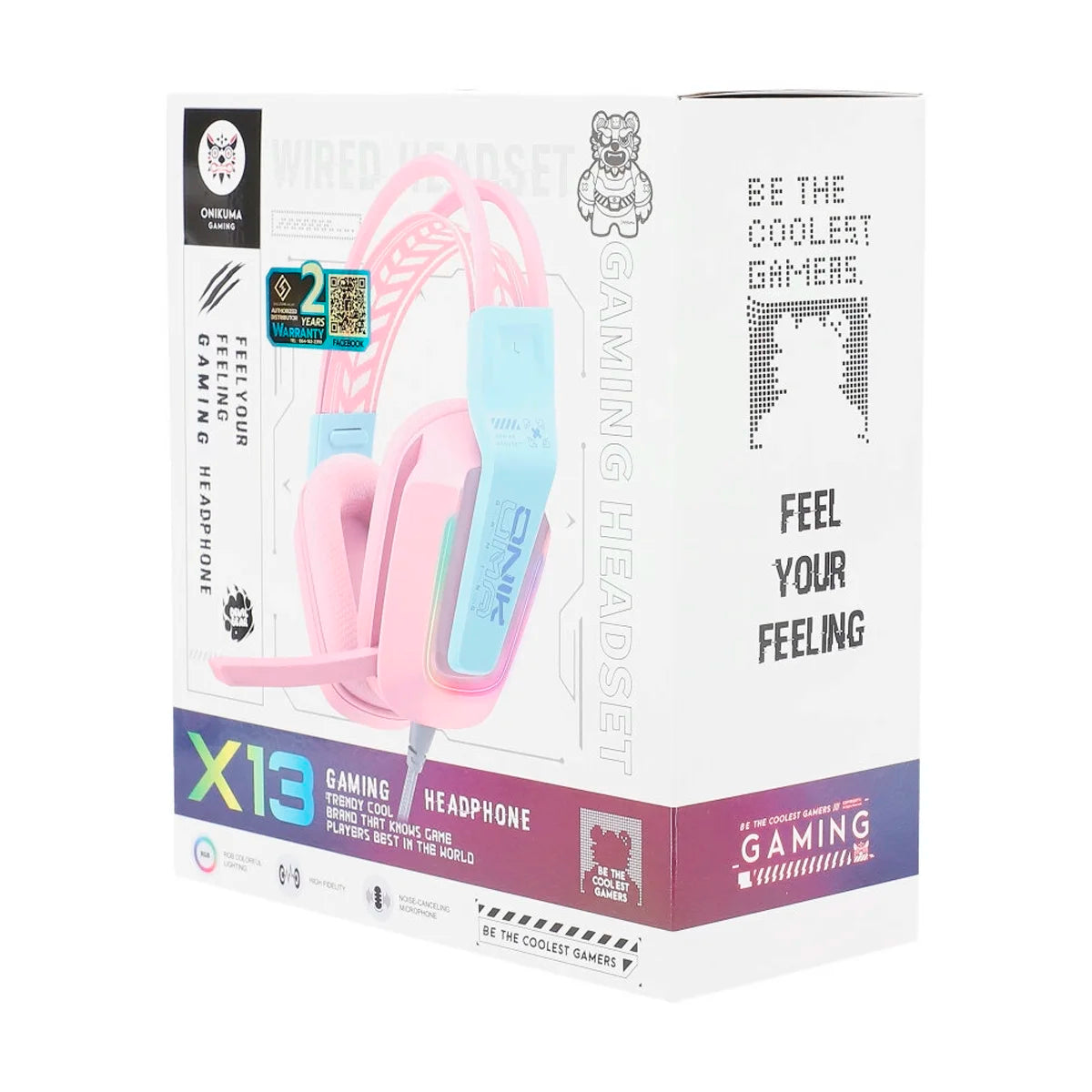 Headset Gamer Profissional Onikuma X13 Rosa