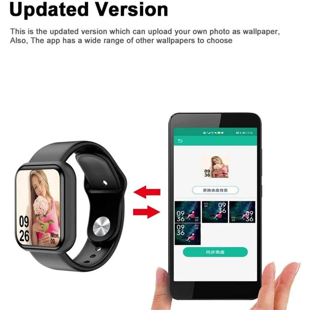 Smartwatch D20 - Relógio Inteligente y68 Esportivo