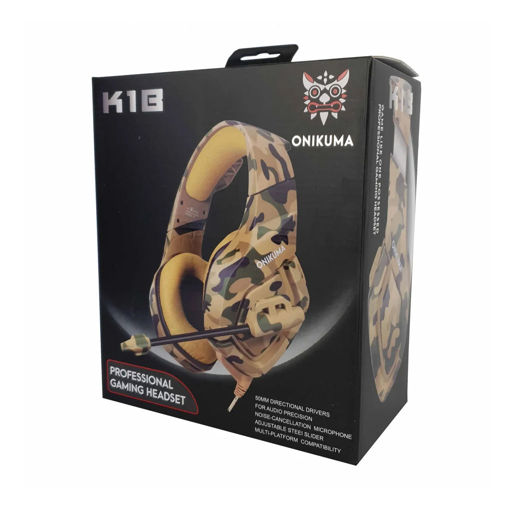 Headset Gamer Profissional Onikuma K1-B Camuflado Marrom