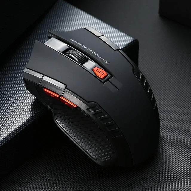 Mouse Óptico Sem Fio 2.4GHz com Receptor USB e 6 Botões