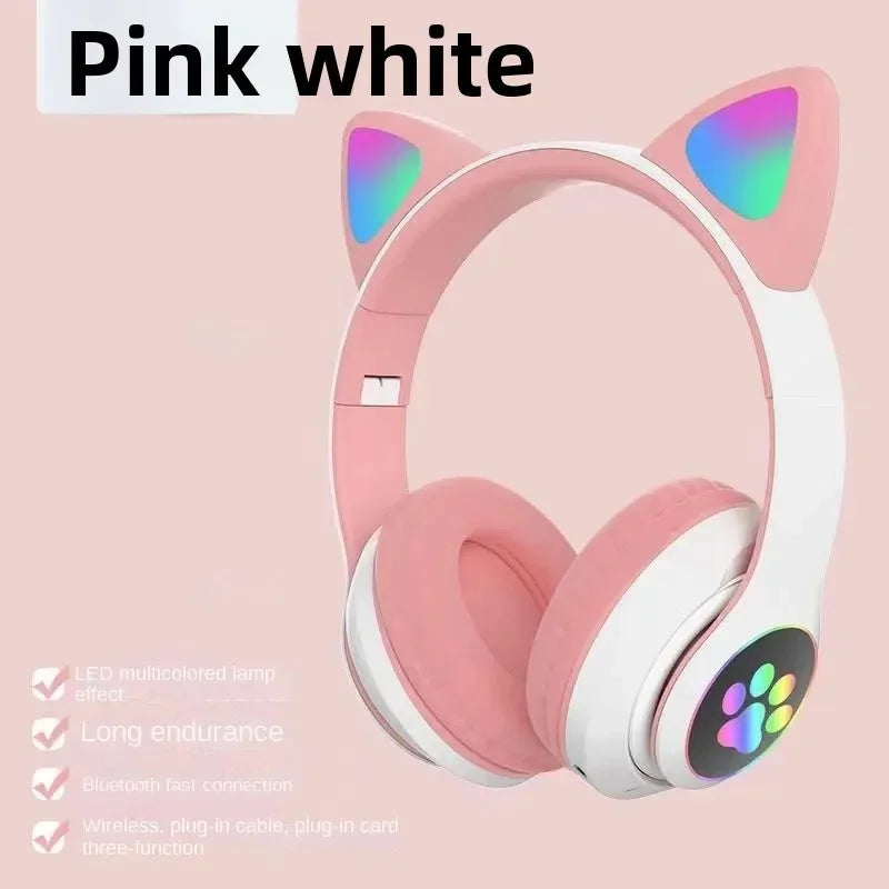 Fone de ouvido sem fio STN28 orelha de gato sem fio Bluetooth universal