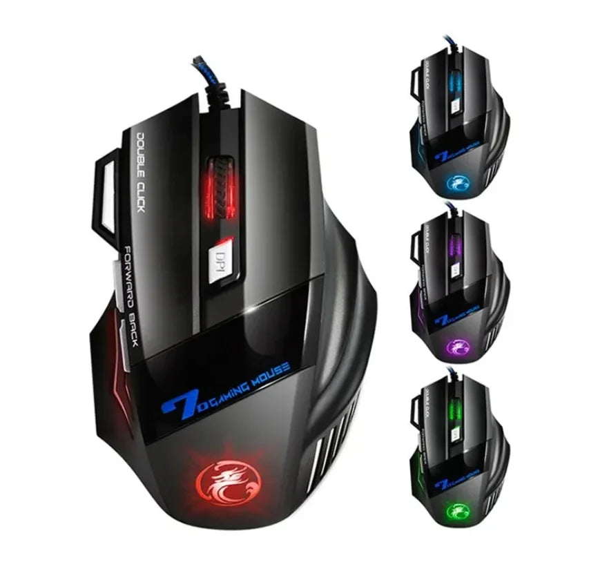 Mouse Gamr com fio com Retroiluminação LED