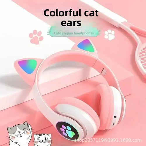 Fone de ouvido sem fio STN28 orelha de gato sem fio Bluetooth universal