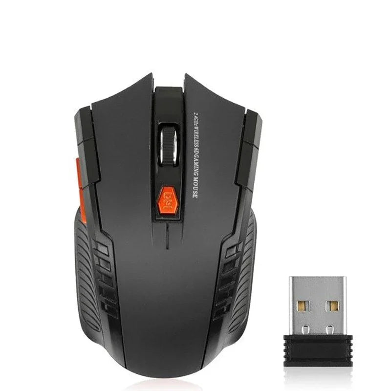 Mouse Óptico Sem Fio 2.4GHz com Receptor USB e 6 Botões