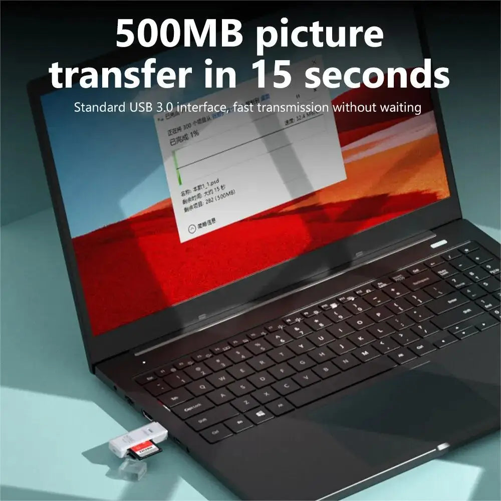 Leitor de cartão multifuncional 2 em 1, usb 3.0, mini sd, tf, leitor de cartão de memória, adaptador para laptops, acessórios