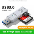 Leitor de cartão multifuncional 2 em 1, usb 3.0, mini sd, tf, leitor de cartão de memória, adaptador para laptops, acessórios
