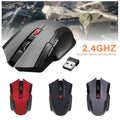 Mouse Óptico Sem Fio 2.4GHz com Receptor USB e 6 Botões