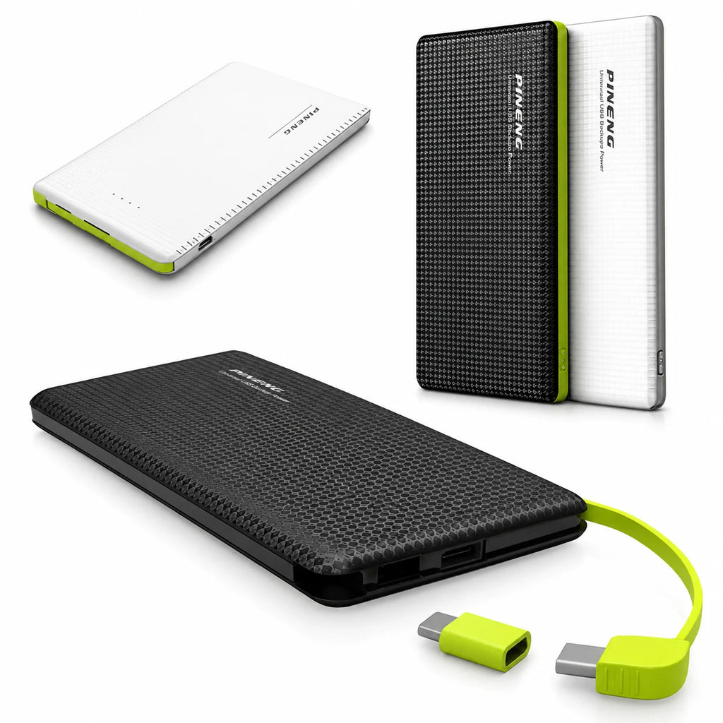 Power Bank 5000mAh E 10000mAh Com Adaptador E V8 Carregador Portátil Para Uso Diário E Viagem