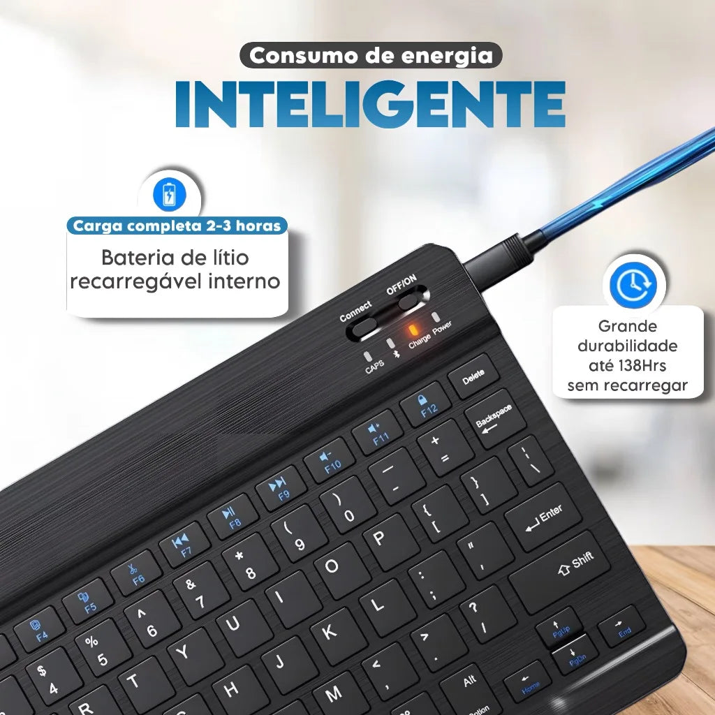 Conjunto de teclado e mouse bluetooth