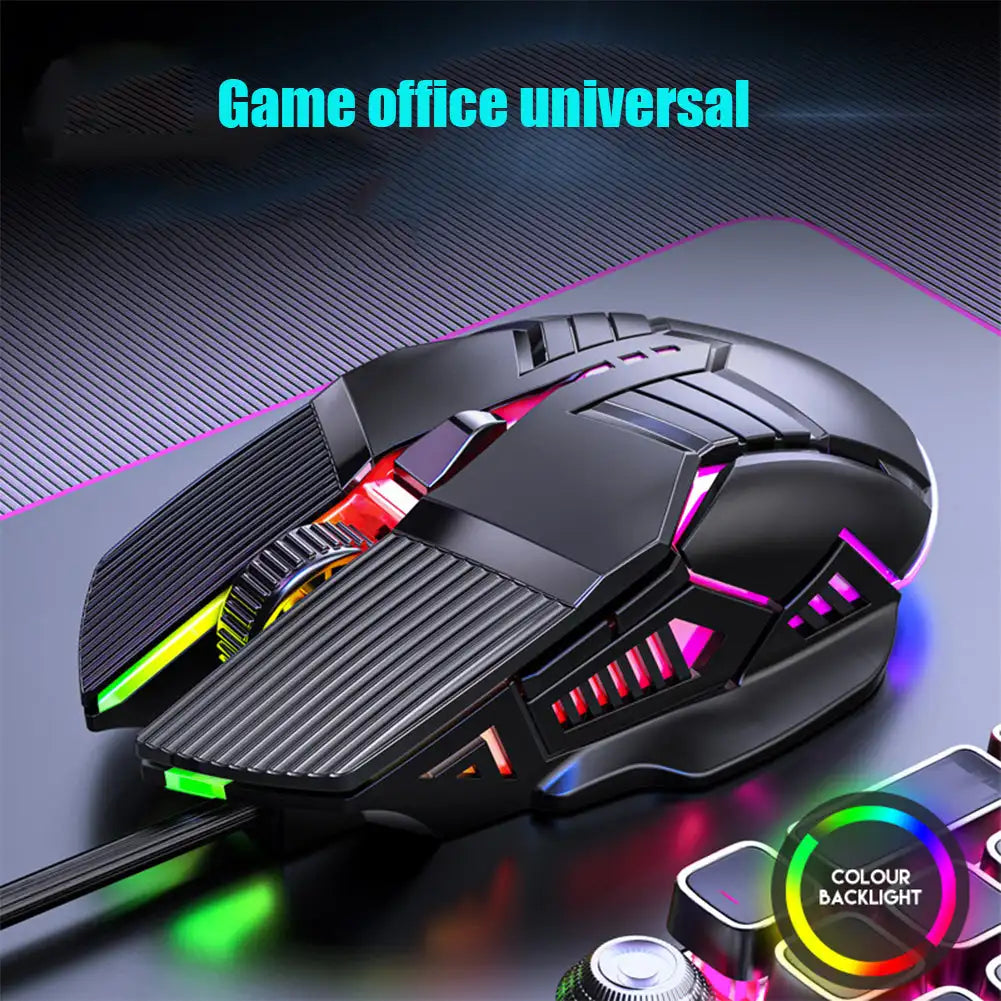 Mouse Gamer, 6 botões LED, Mouse silencioso para PC, Laptop, 3200DPI