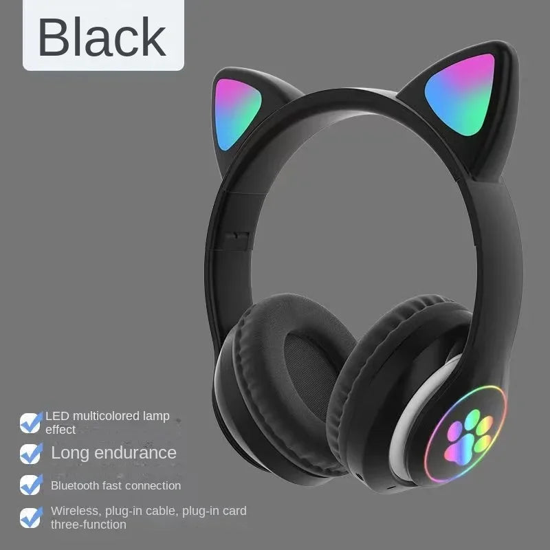 Fone de ouvido sem fio STN28 orelha de gato sem fio Bluetooth universal