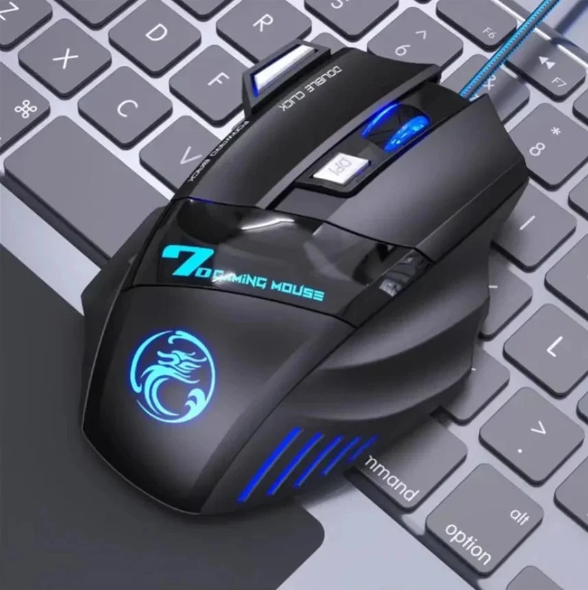 Mouse Gamr com fio com Retroiluminação LED