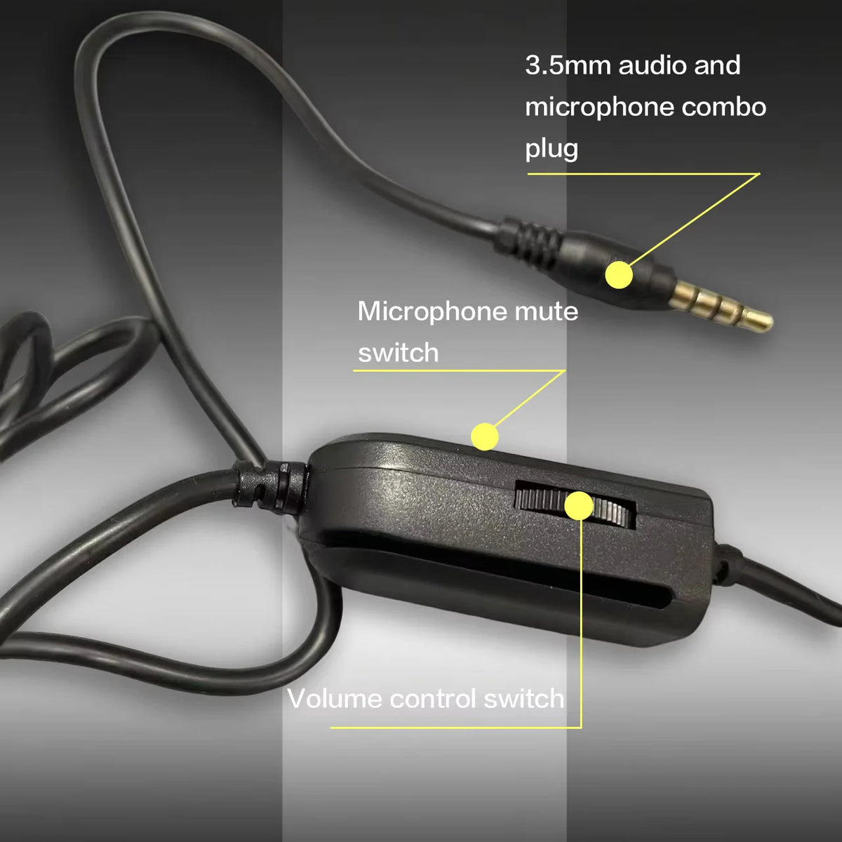 Fone de Ouvido Gamer, Headset com Fio de 3.5mm para PC, Laptop, Console e Celular