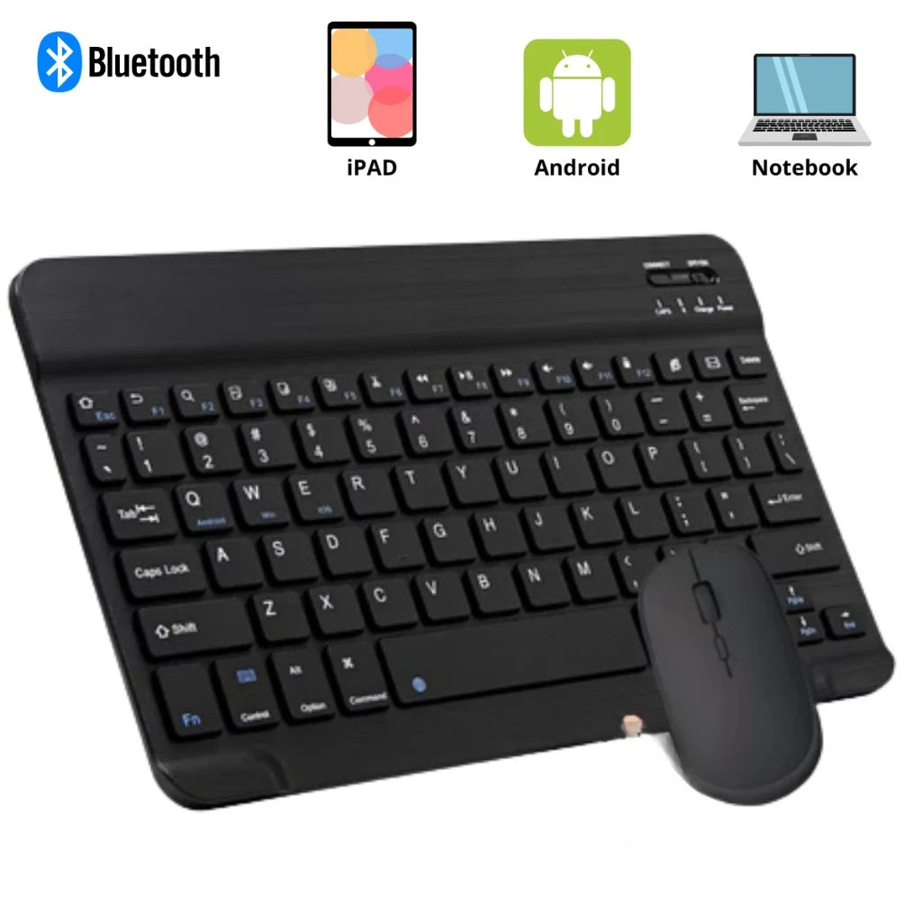 Conjunto de teclado e mouse bluetooth